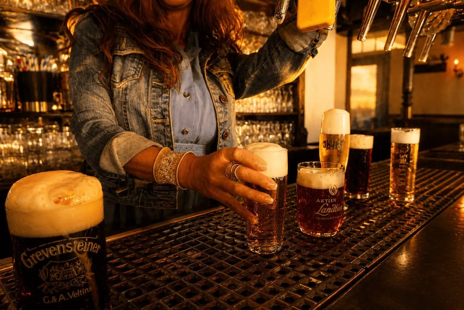 Freshly tapped beer — various draught varieties